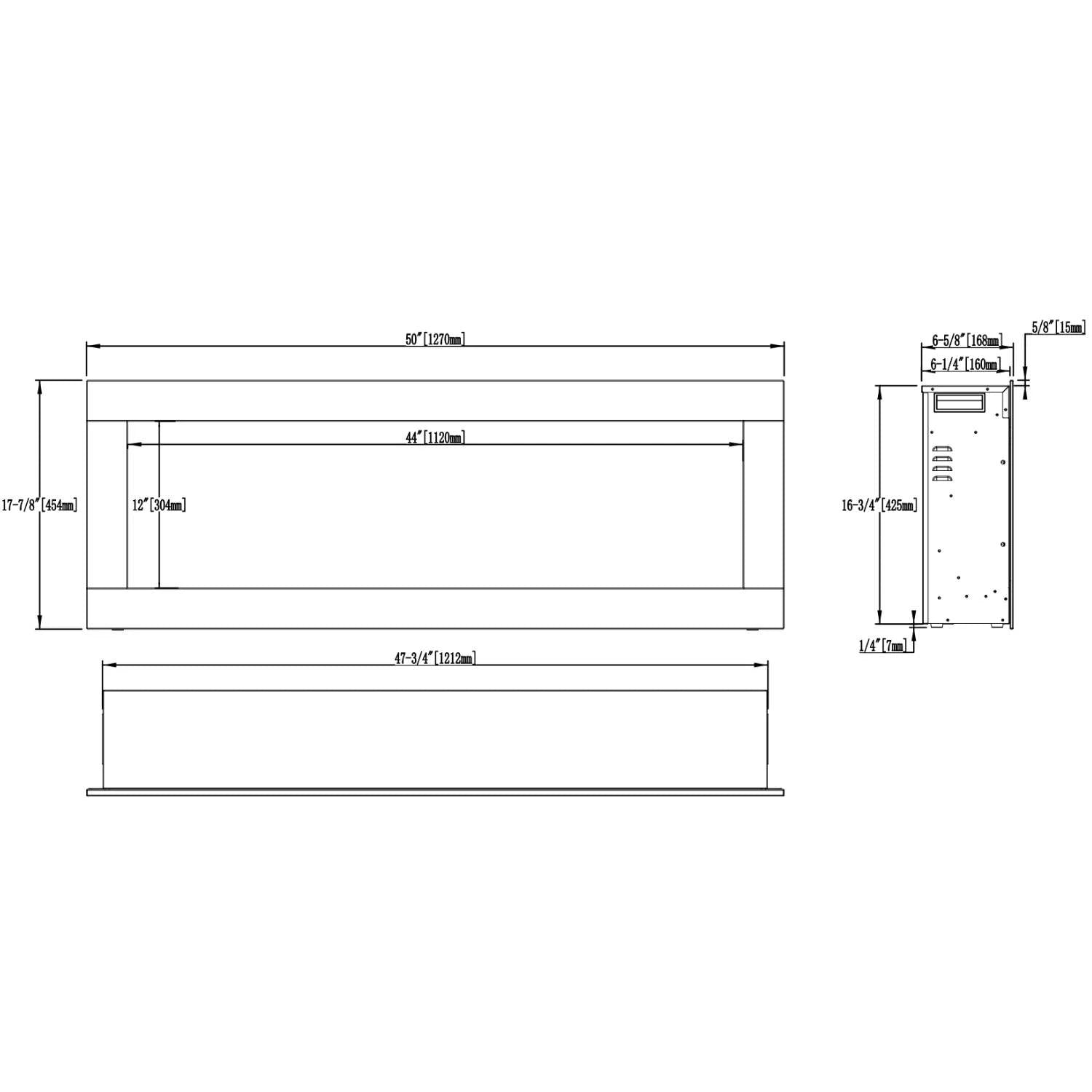 Aflamo Diamond 128 cm elektromos kandalló
