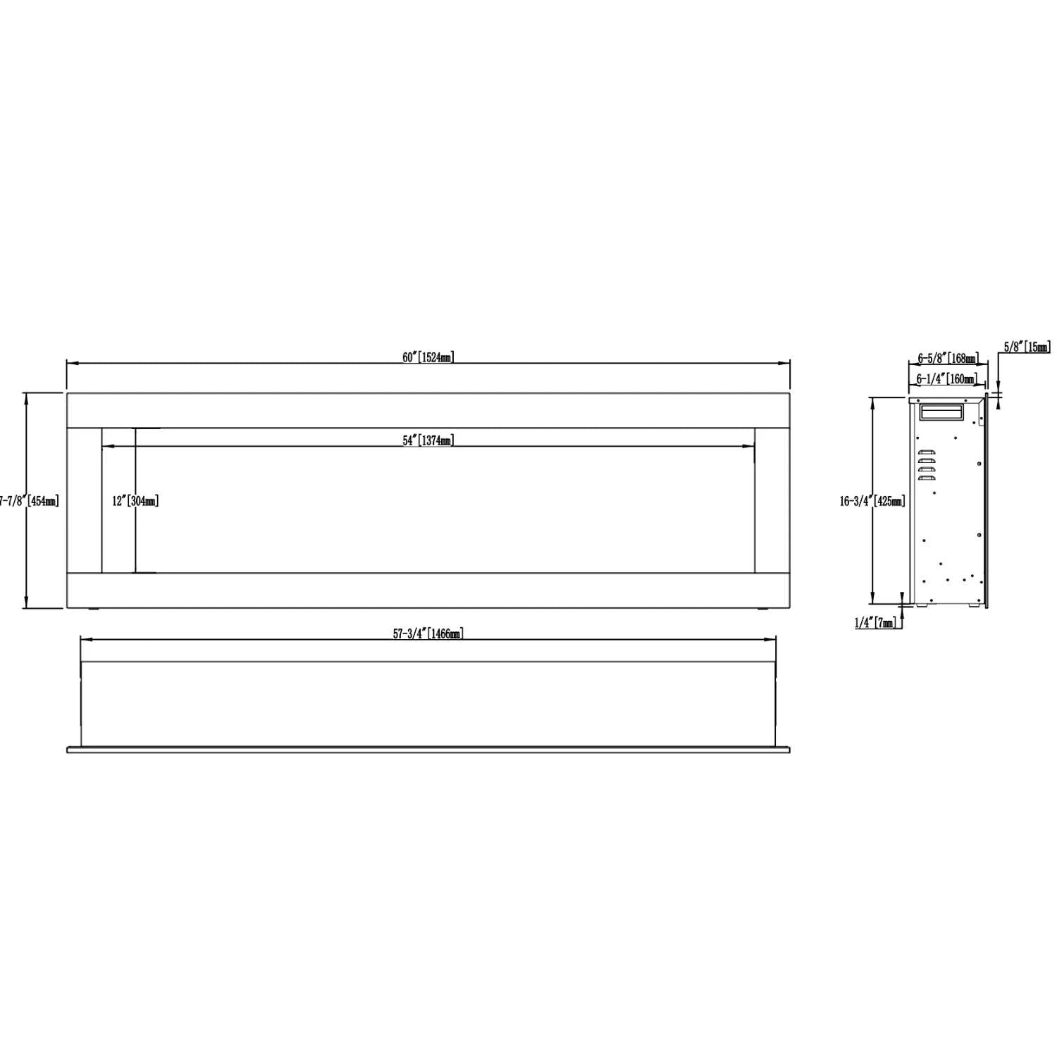 Aflamo Diamond 152 cm elektromos kandalló