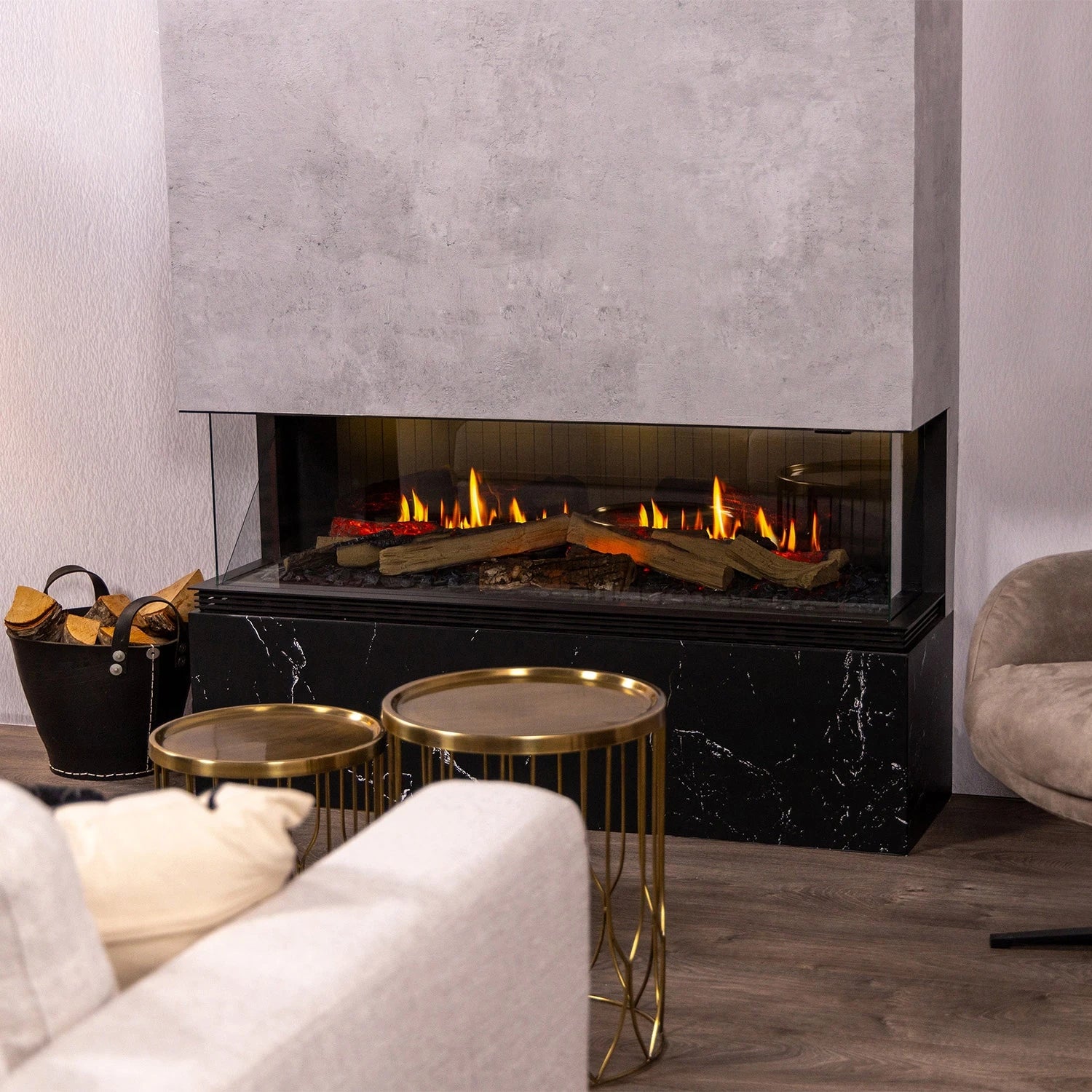 Vista 130 III - 3-sided Built-In Electric Fireplace