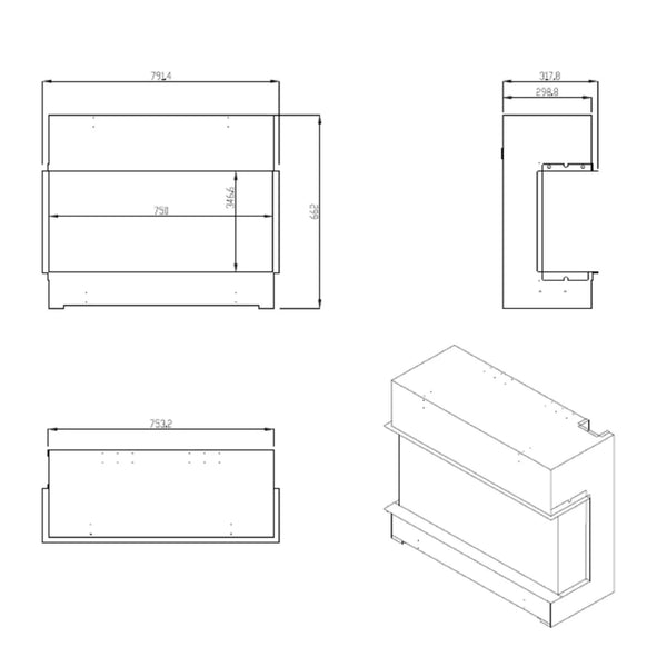 Vivente Plus 75 - Built-in Electric Fireplace