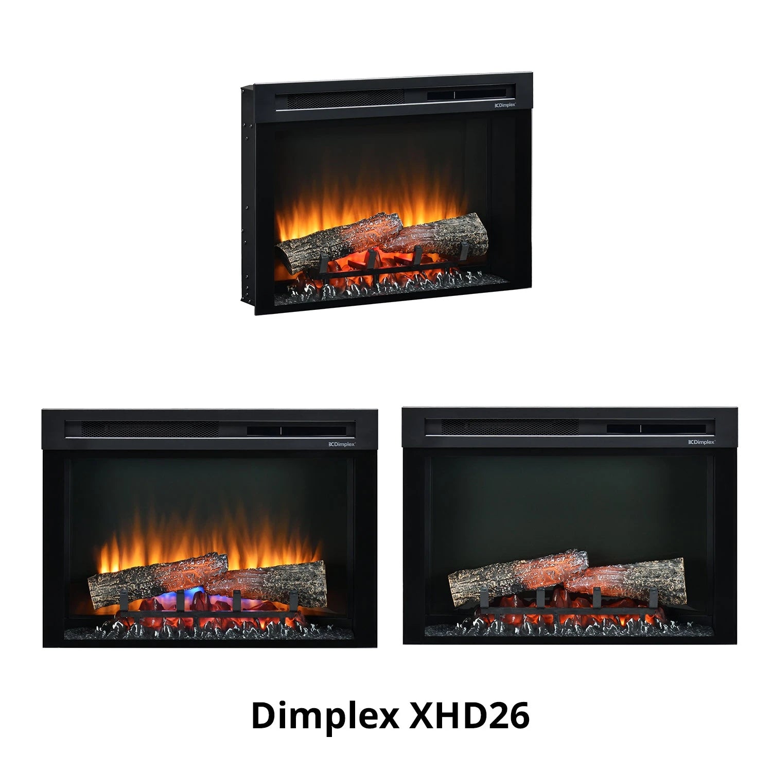 XHDFirebox Electric Fireplace Insert - Black