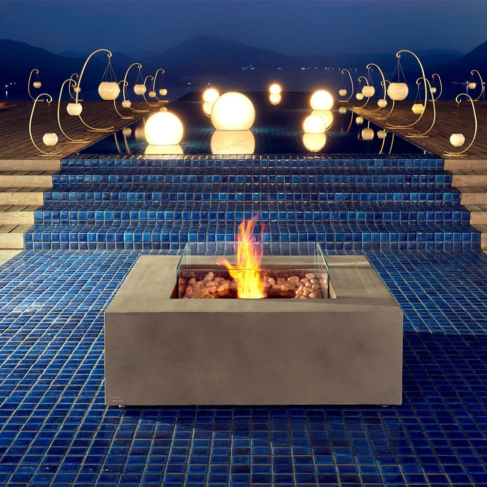 Base 40 - Teak Bioethanol Fire Pit