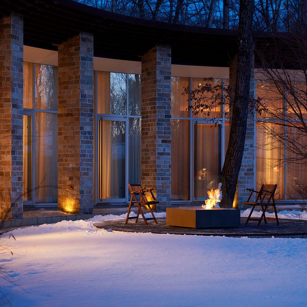 Base 40 - Teak Bioethanol Fire Pit