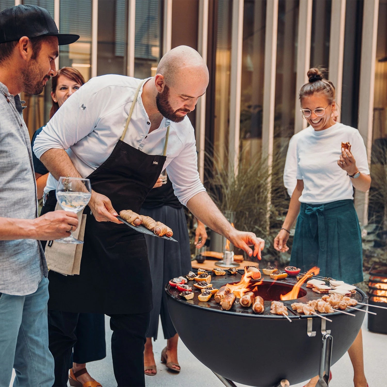 bbq fire outdoor