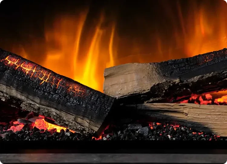 Flamerite Fires elektromos kandalló izzó fahasábokkal