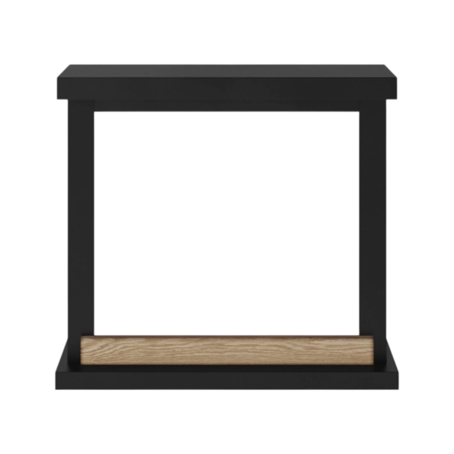Hagen Black Fireplace Frame - Mantel fireplace without frame from TAGU