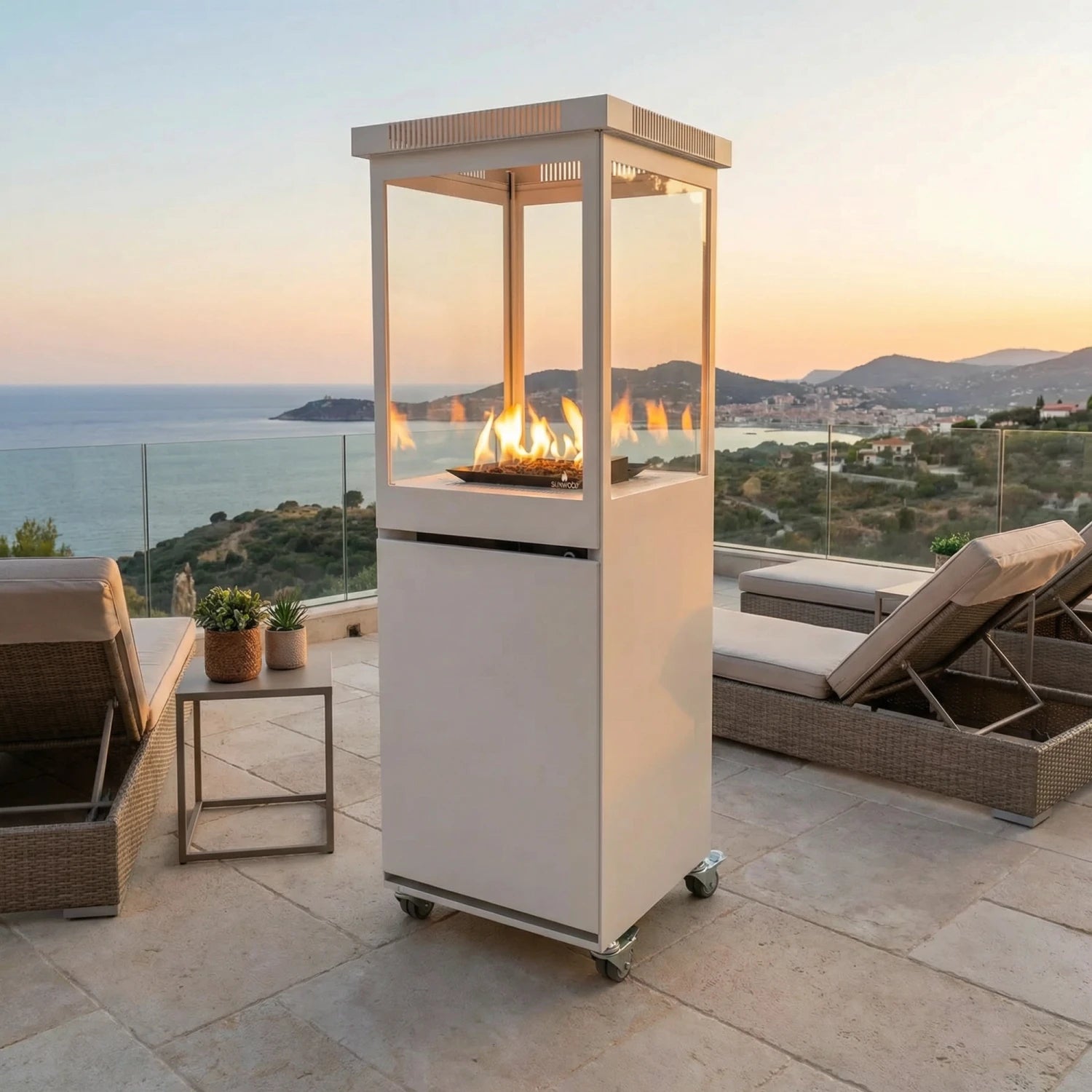 Marino Original - Matte White Patio Fire