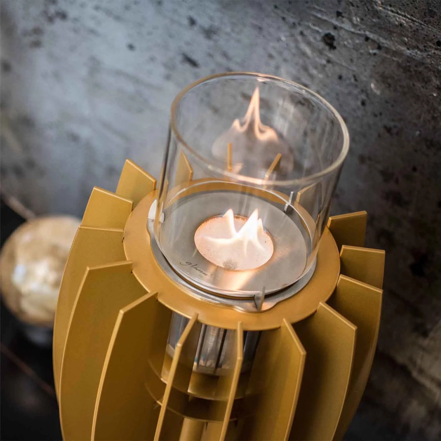 Tuli Table Fireplace - Golden GlammFire