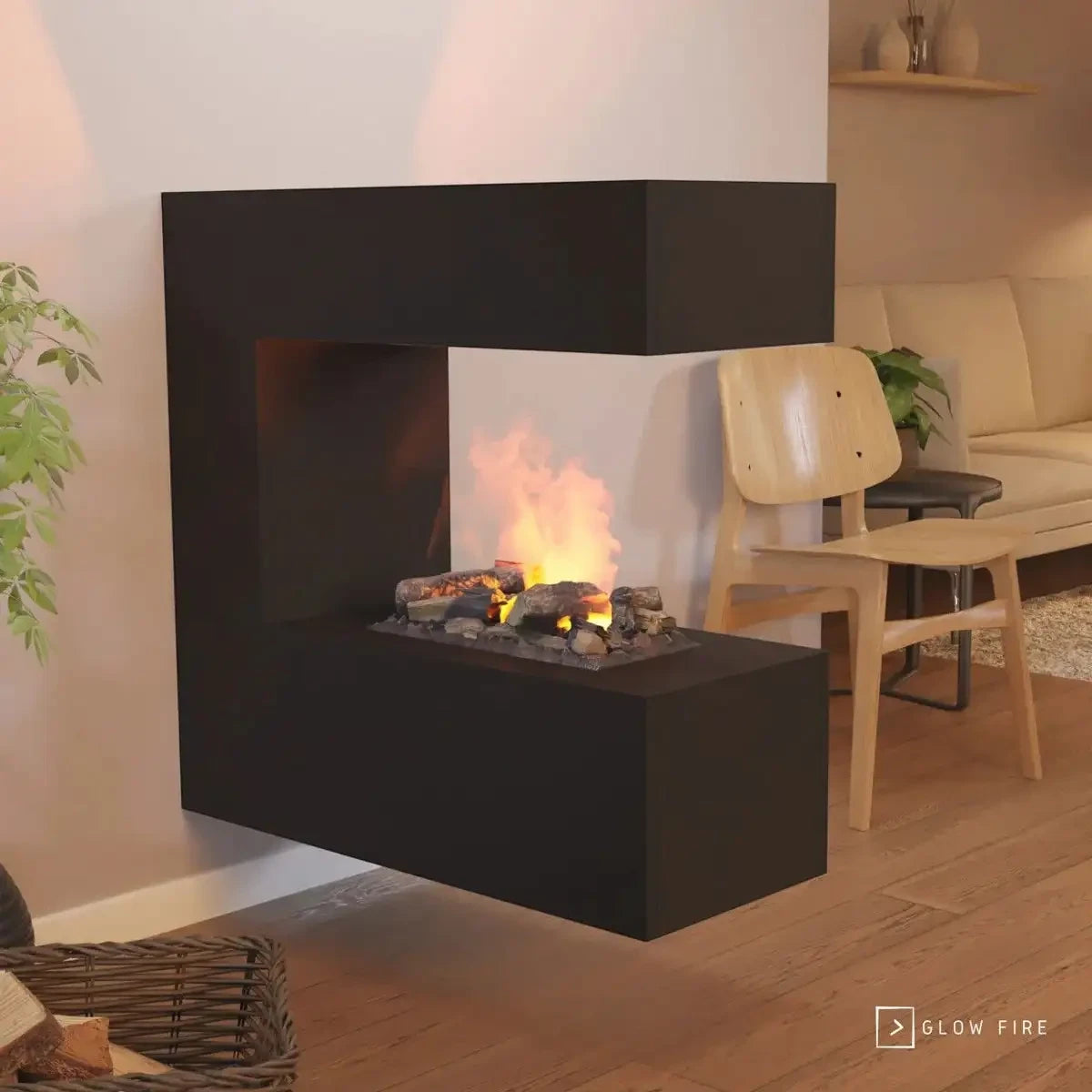 Schiller Wall Black - OMC 400 | Wall-mounted Water Vapour Fireplace