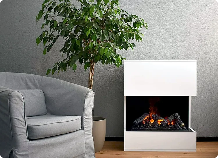 Glow Fire opti-myst kandalló fehér színben