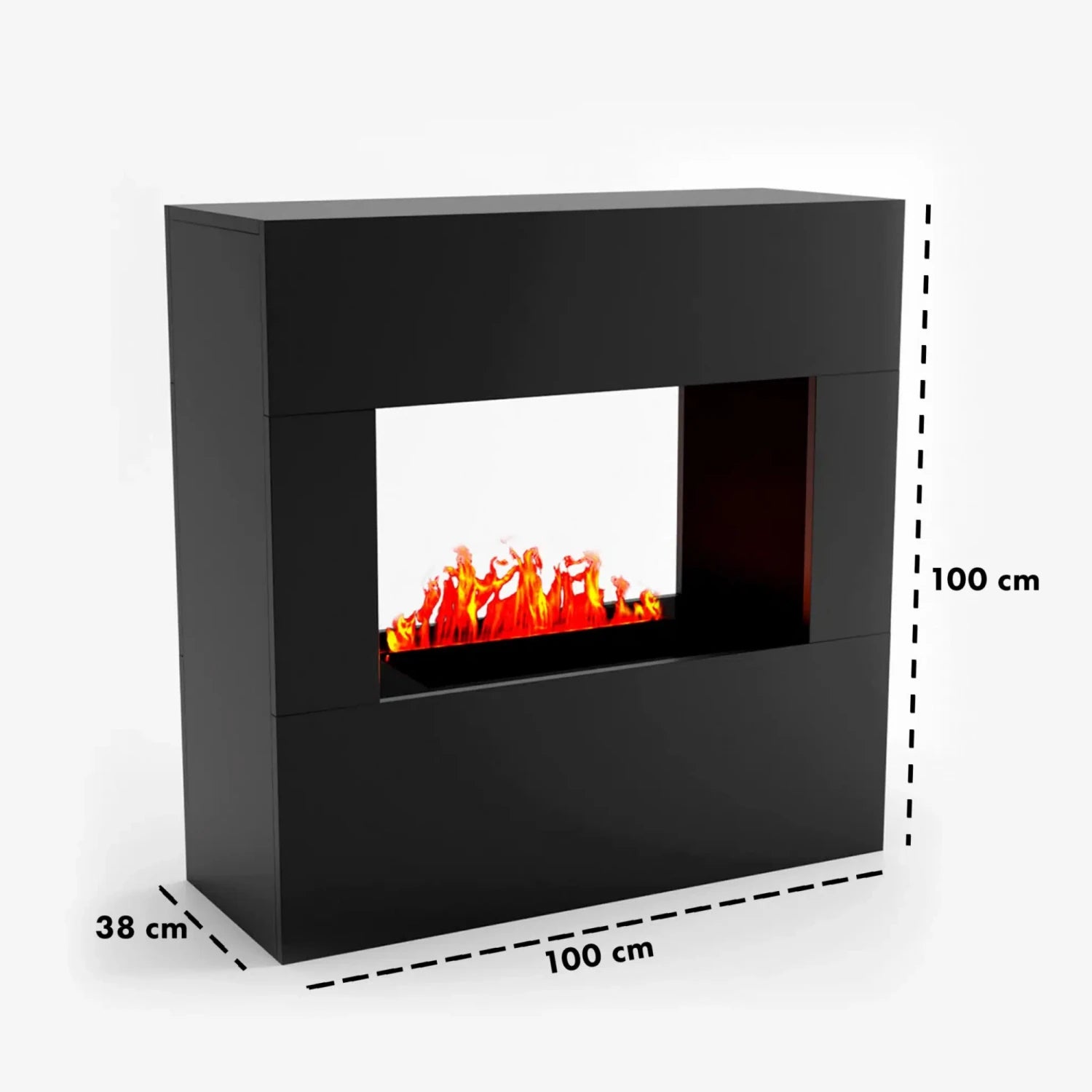 Goethe Black OMC 600 | Freestanding Water Vapour Fireplace