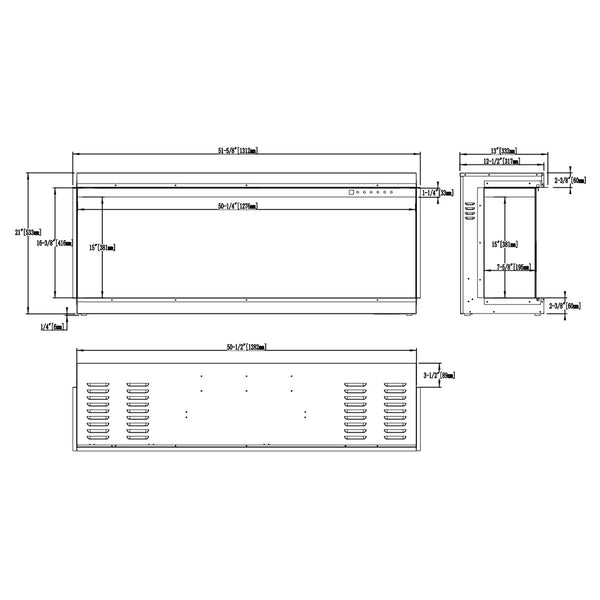 Gold 132 cm - Beépíthető elektromos kandalló