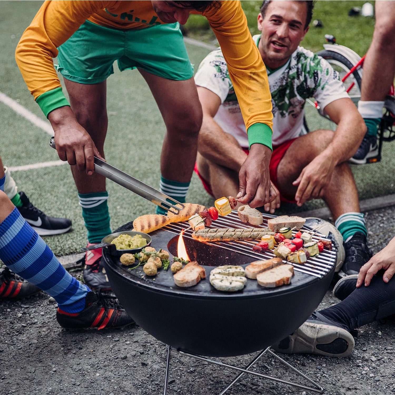 grill with fire pit