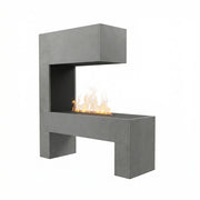 Mozart Grey - OMC 600 | Freestanding Water Vapour Fireplace