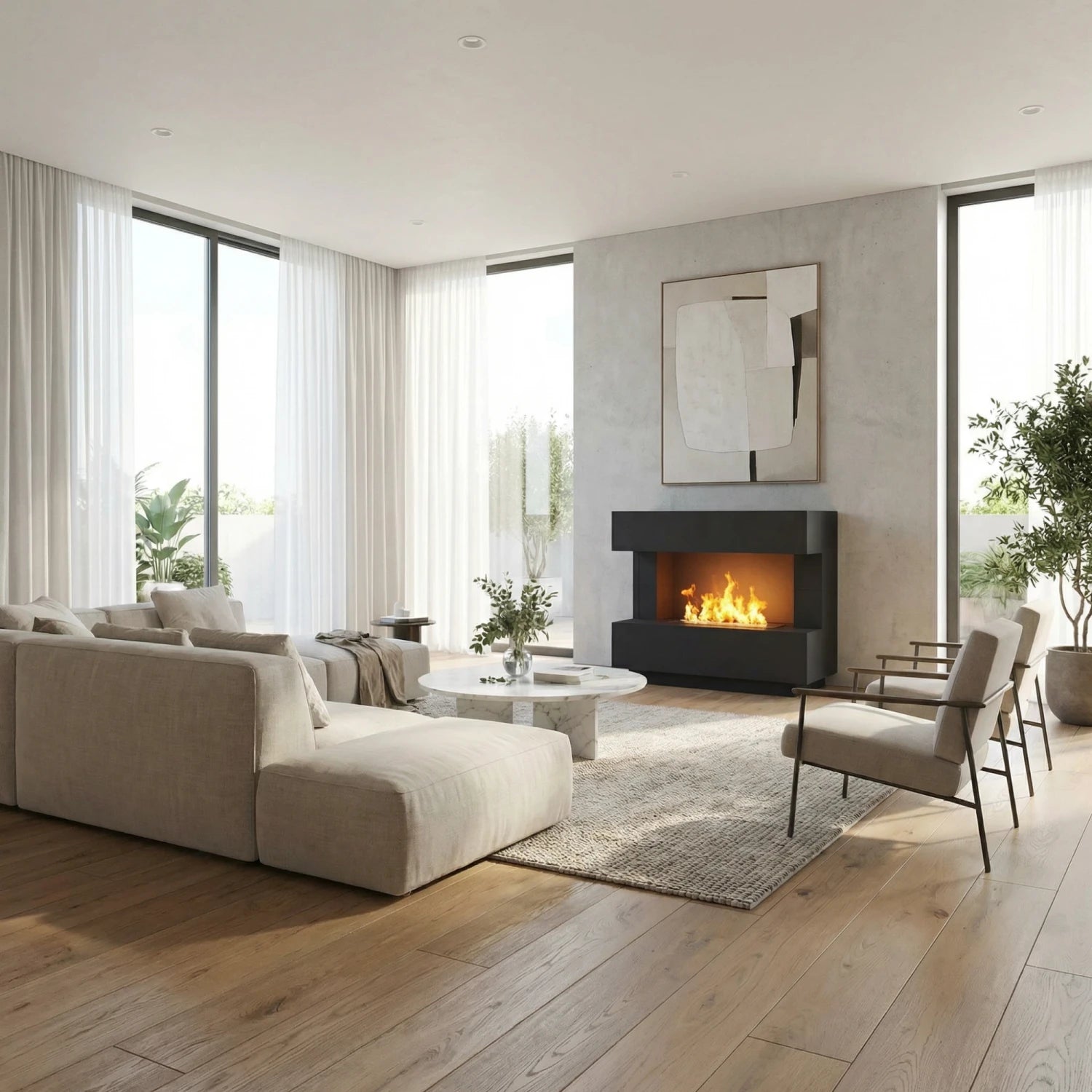 Kant Black - OMC 600 | Freestanding Water Vapour Fireplace