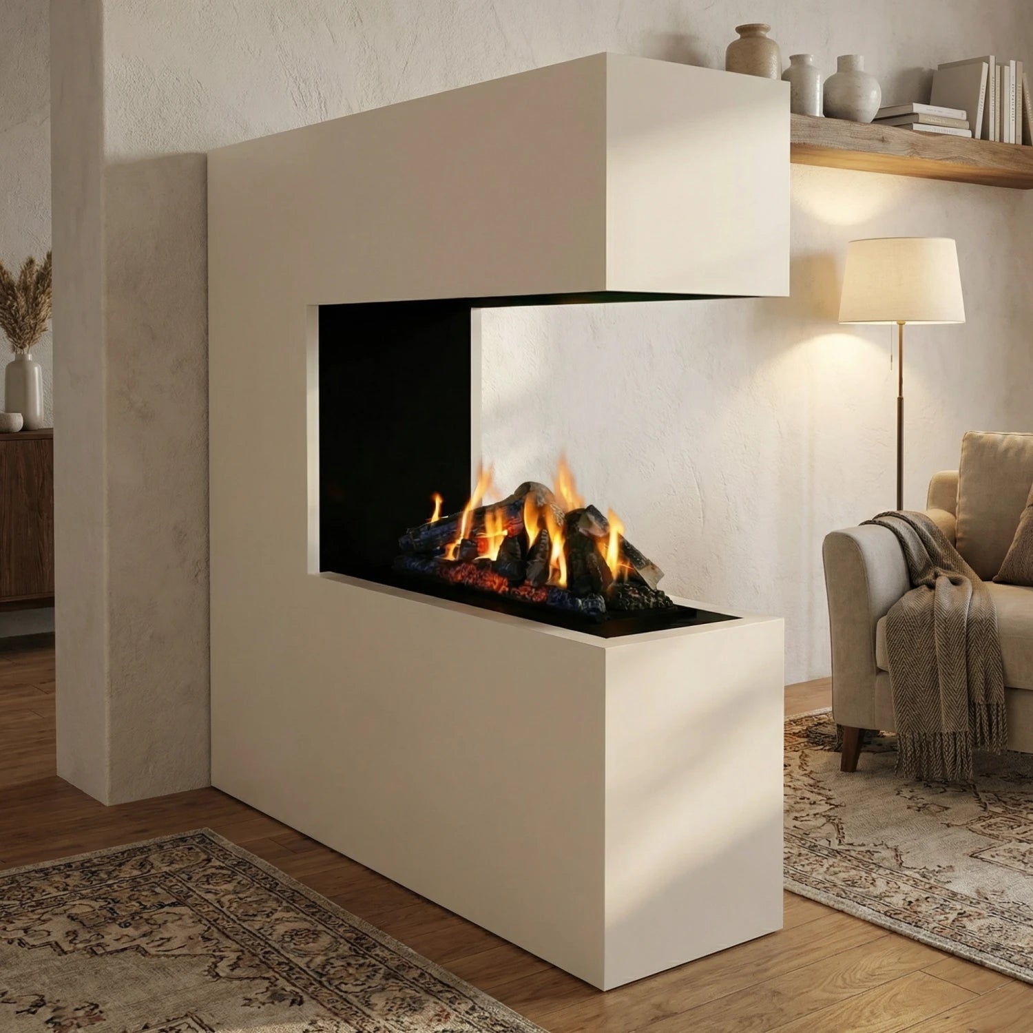 Schiller White - OMC 600 | Freestanding Water Vapour Fireplace