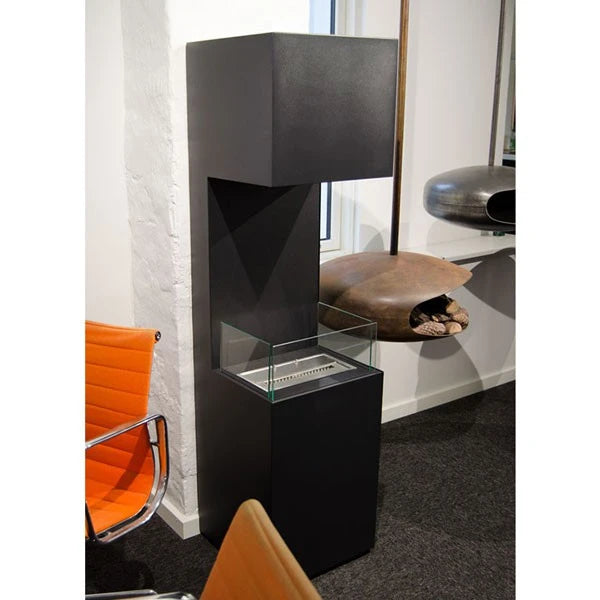 Open 3-Sided Bio Fireplace - Black