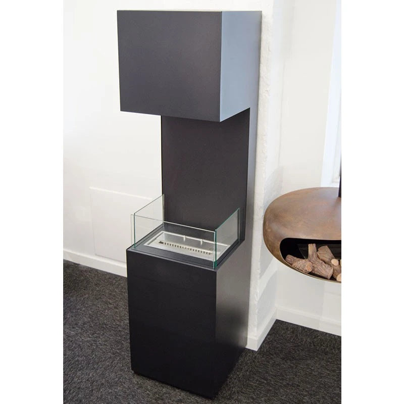 Open 3-Sided Bio Fireplace - Black