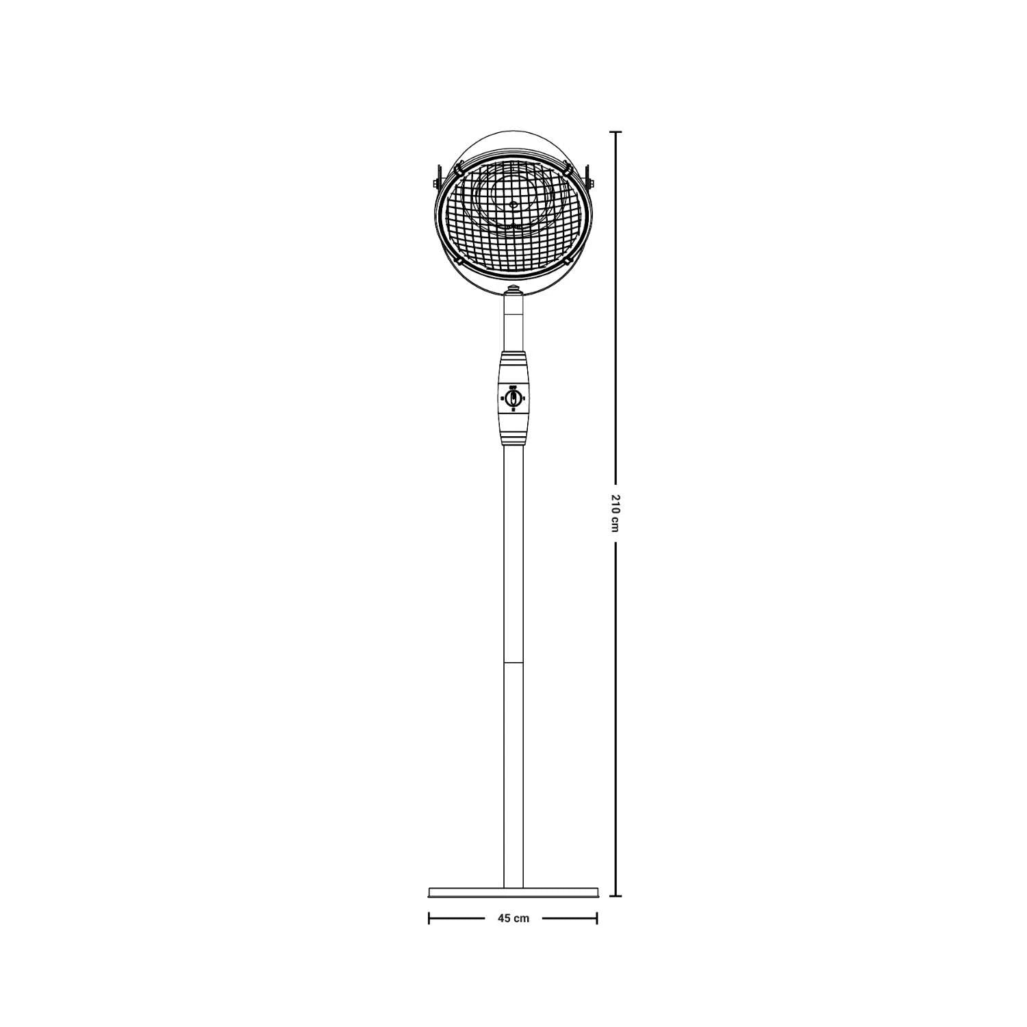 Indus Bright Freestanding Patio Heater - 2100W