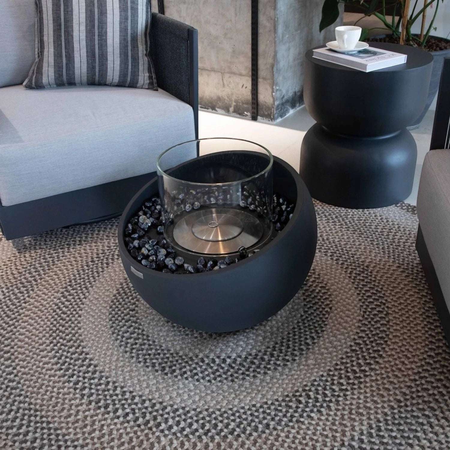 FIRENZE Bioethanol Bowl S – Slate Black