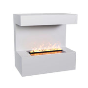 Late Wall-Mounted Water Vapour Fireplace - White