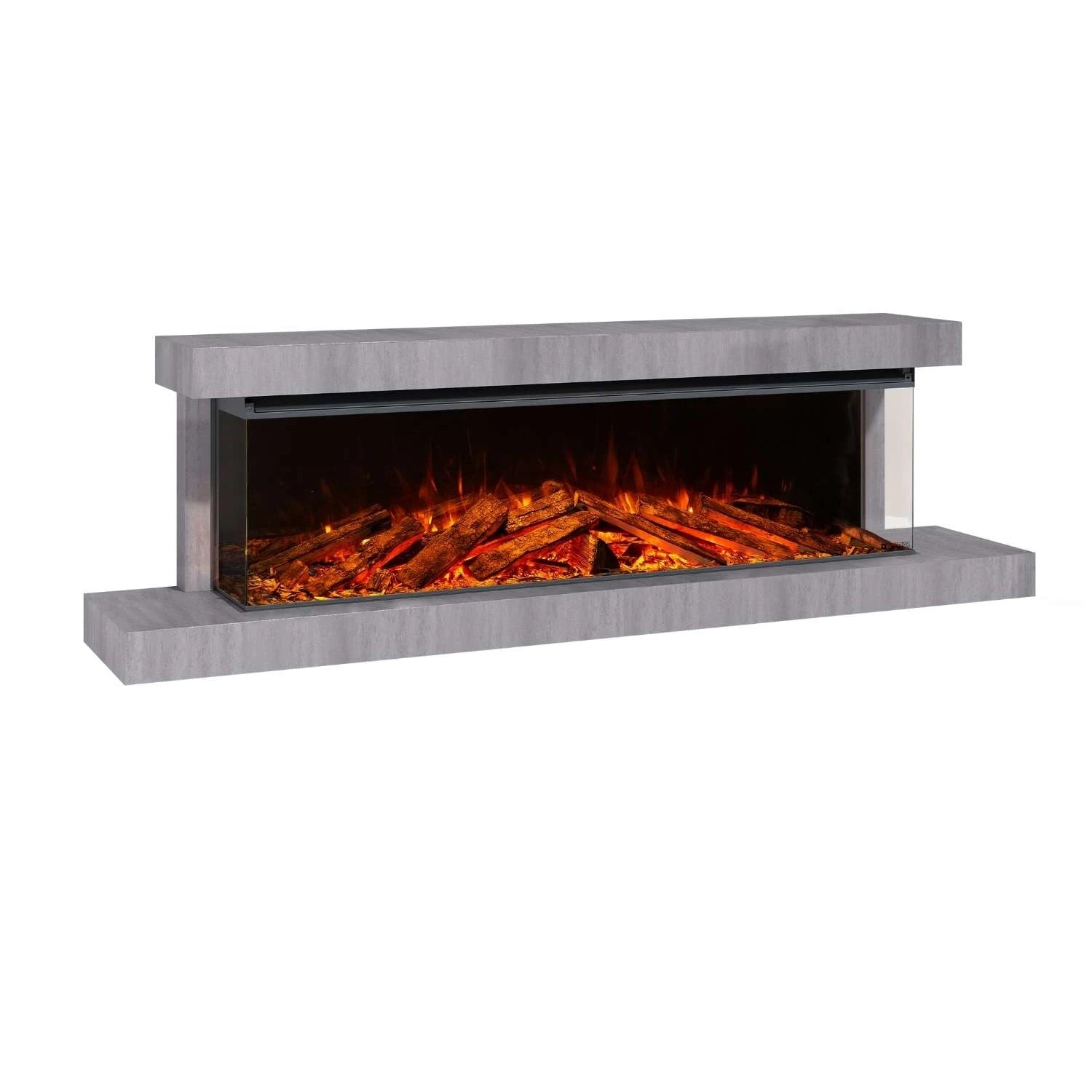 Lumen 1600 Wall-Mounted Electric Fireplace – Stone