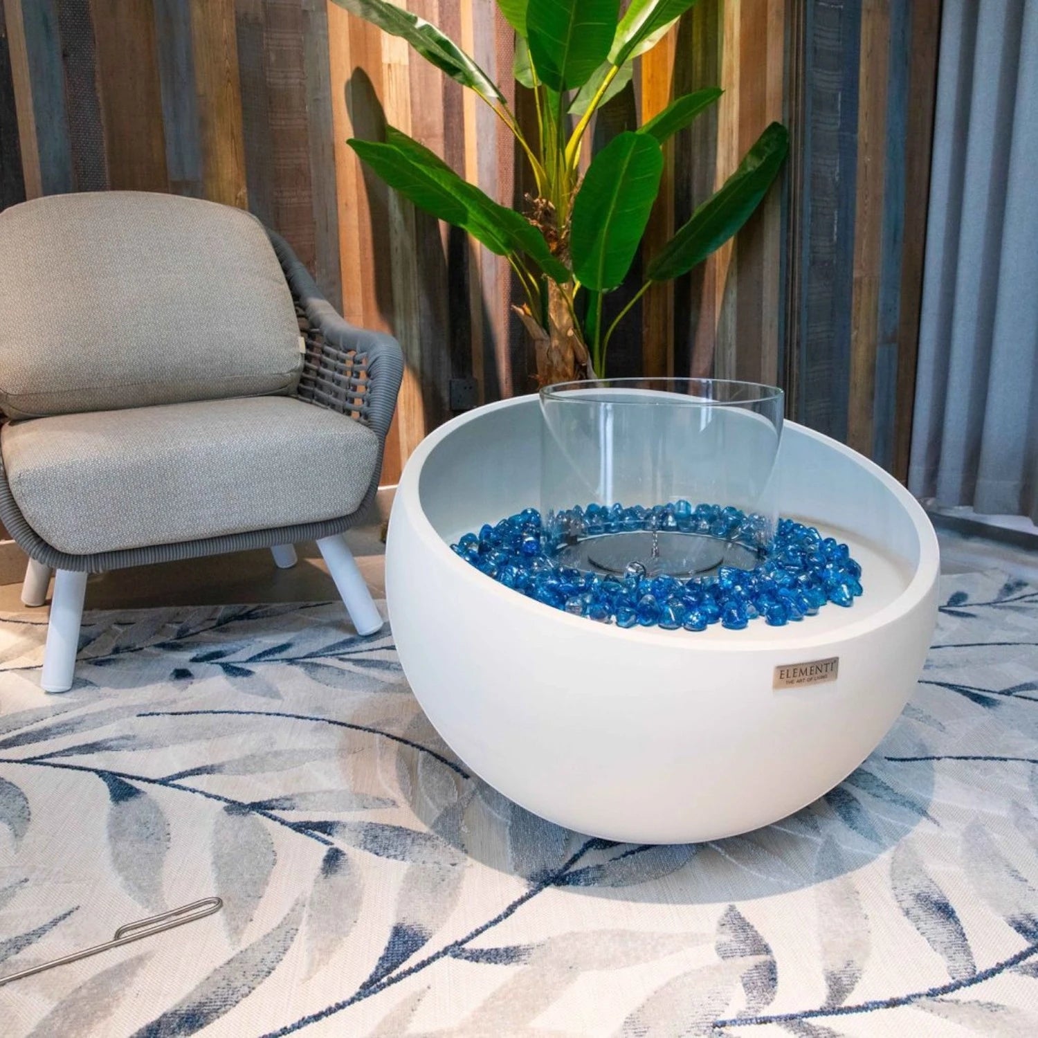FIRENZE bioetanol tűztál – krémfehér