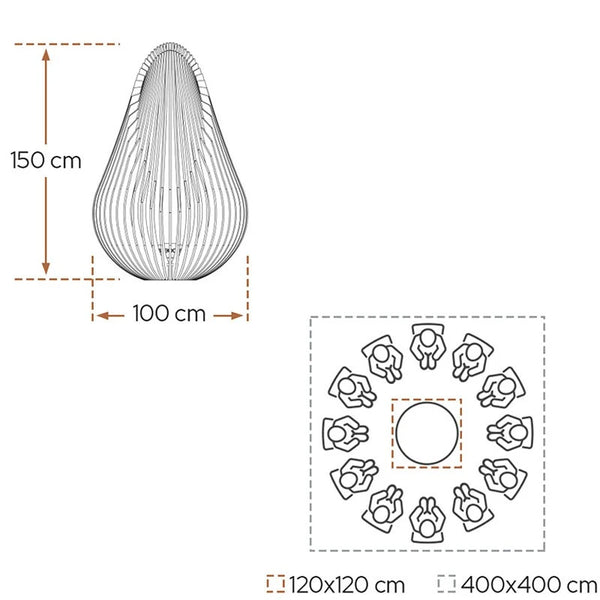 Dewdrop XL tűzrakóhely