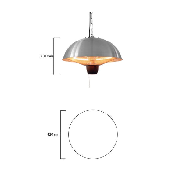 Kültéri függő fűtőtest 600-1500 W, HA, Ø42 cm
