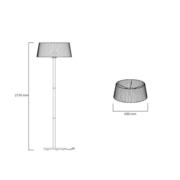 Álló hősugárzó 900-1200-2100 W Ø60 cm, fekete