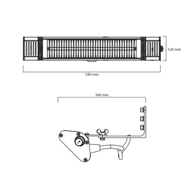 Teraszfűtő Heat1 Eco Plus-line 2000W