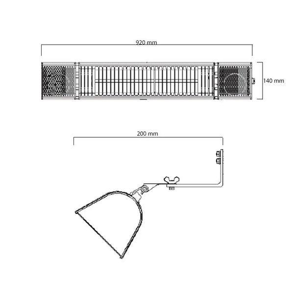 Eco Pro-line 2000W teraszfűtő Heat1-től
