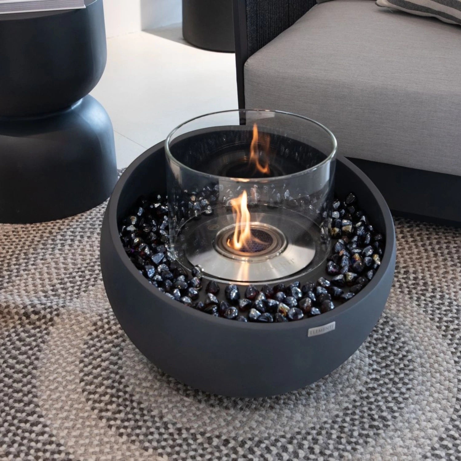 FIRENZE Bioethanol Bowl S – Slate Black
