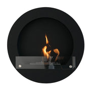 Round Black Bioethanol Fireplace