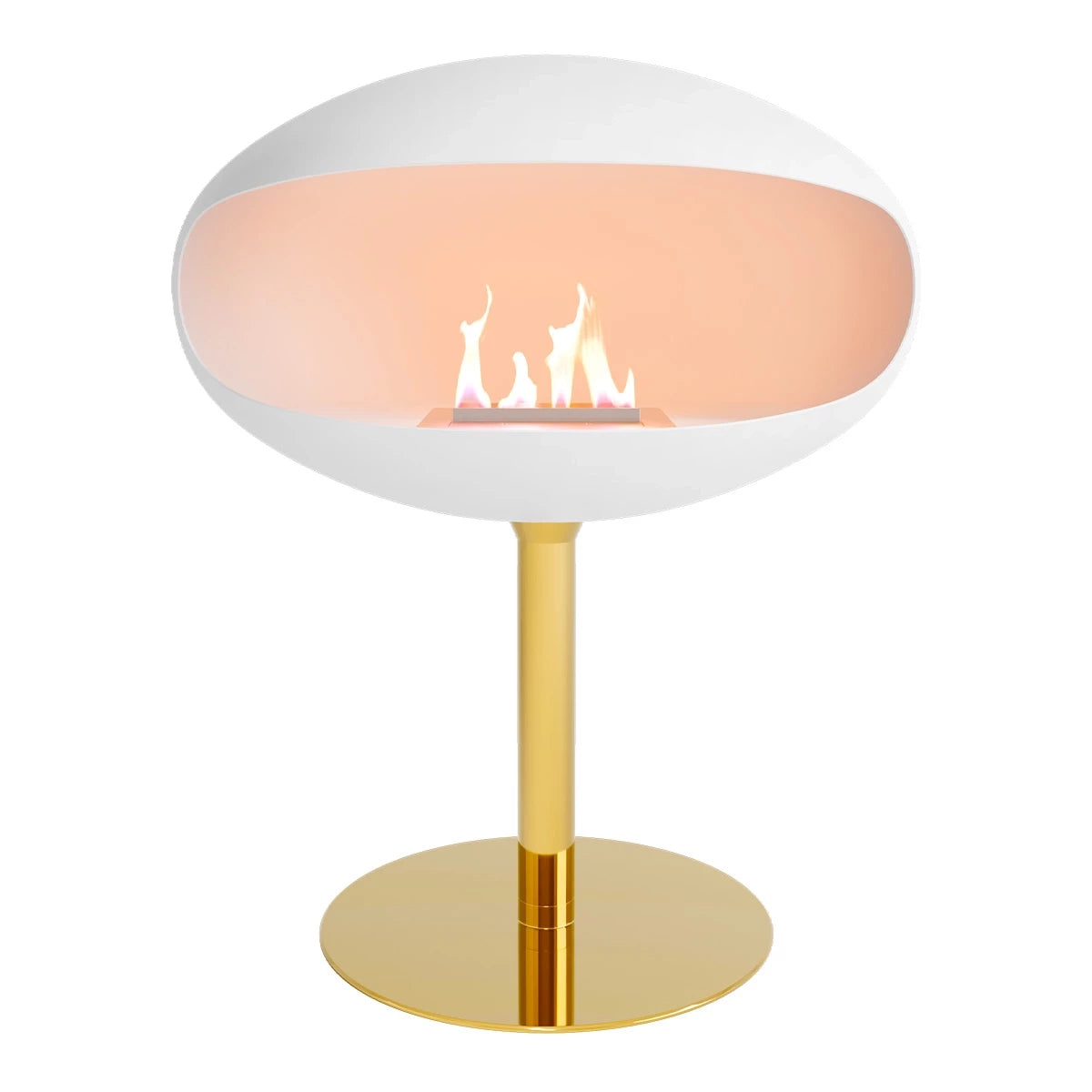 Pedestal fehér + réz talp
