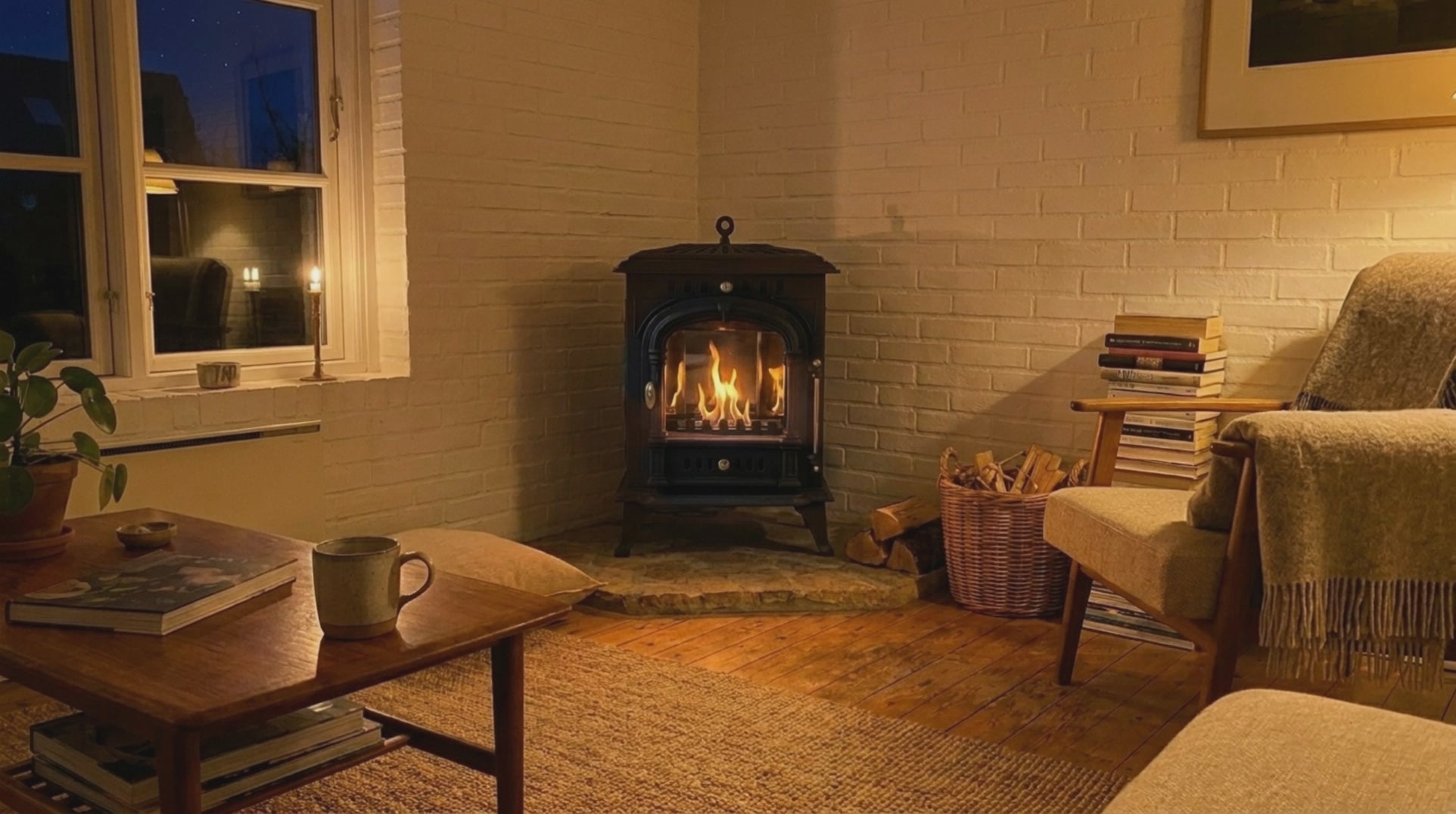 Load video: Bergen - Cast Iron Bioethanol Fireplace