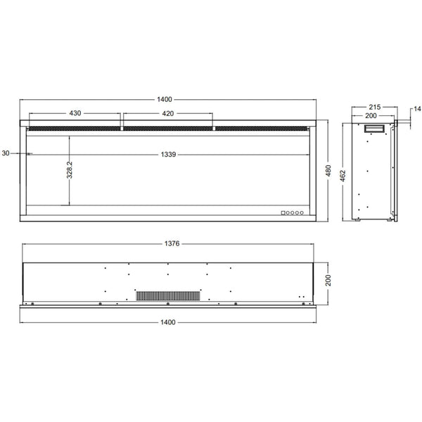 Aflamo Royal 3D 140 cm elektromos kandalló