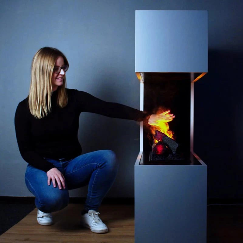 Schiller White - OMC 600 | Freestanding Water Vapour Fireplace