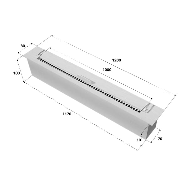 Slimline bioetanol égő - 120 cm