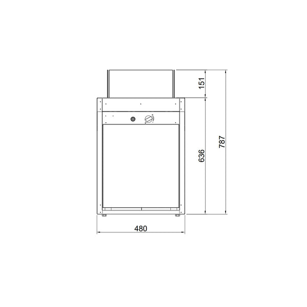 Square Table - kültéri gázkandalló