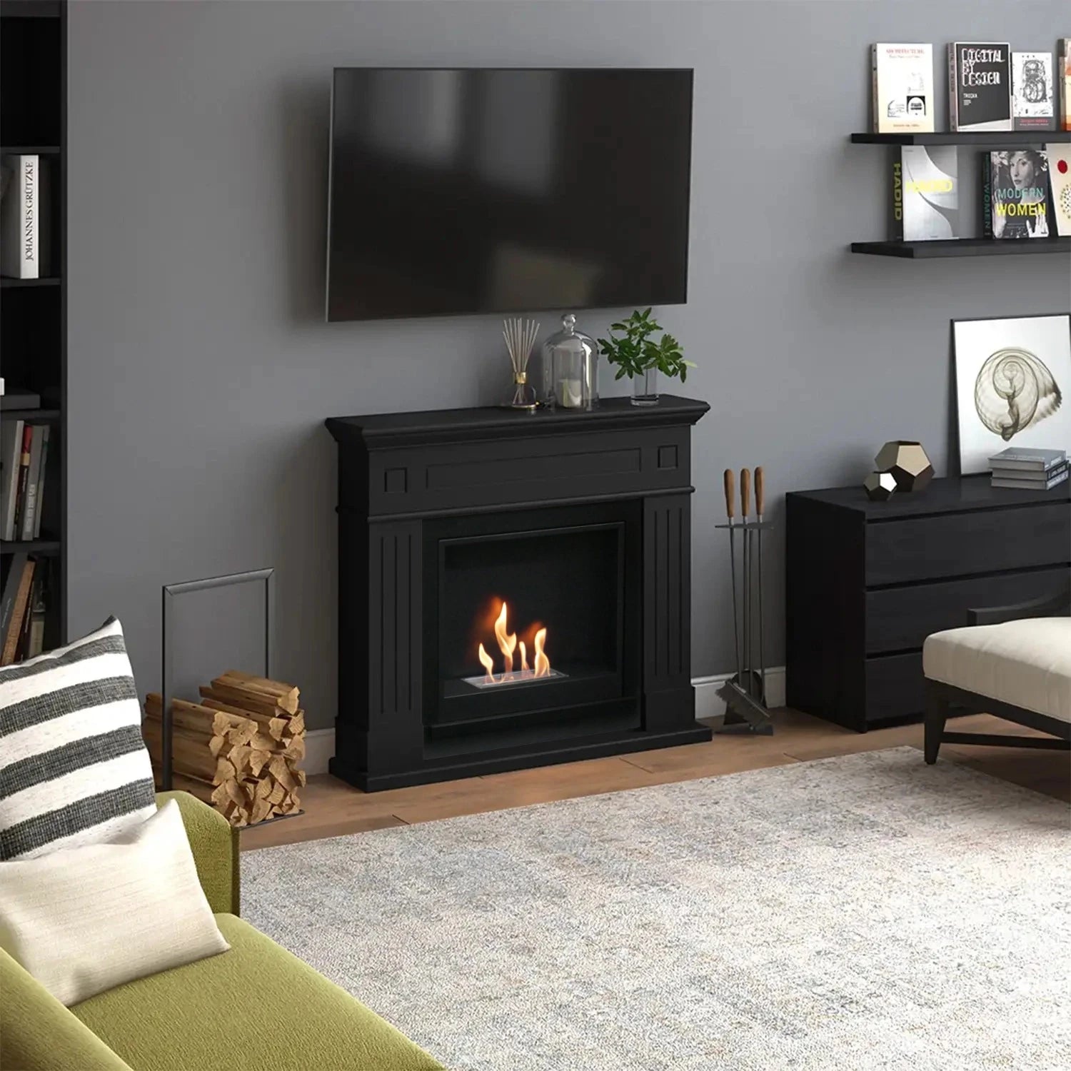 Larsen Bioethanol Fireplace - Black