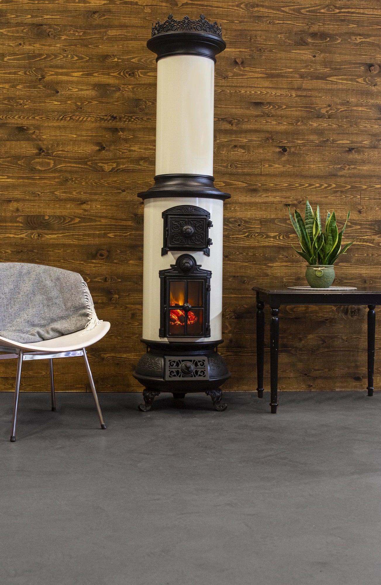 Classic Electric Fireplace – White