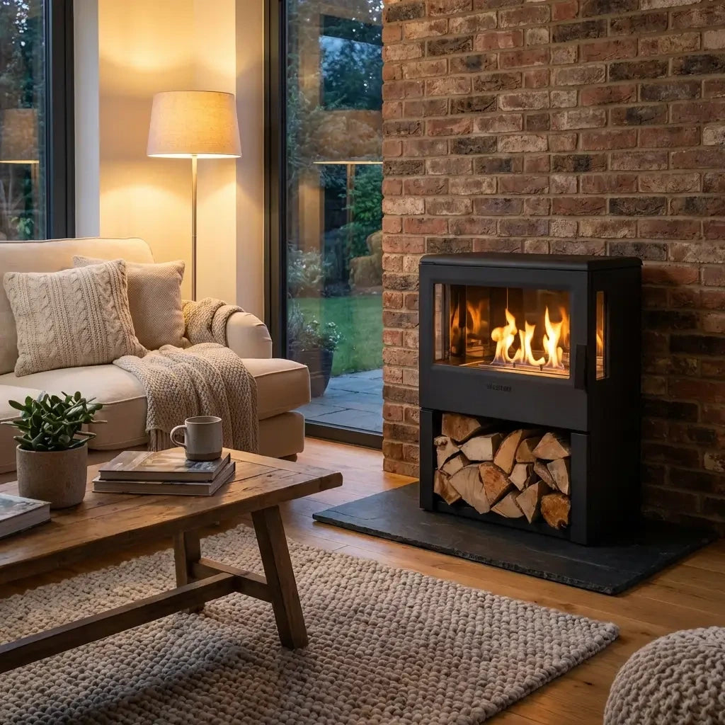 Nobel 75 – Freestanding Bioethanol Fireplace in Cast Iron