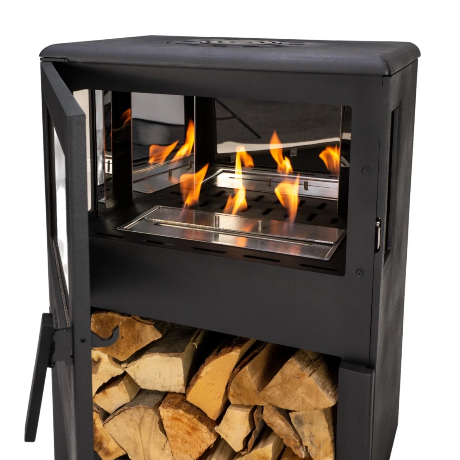 Nobel 75 – Freestanding Bioethanol Fireplace in Cast Iron