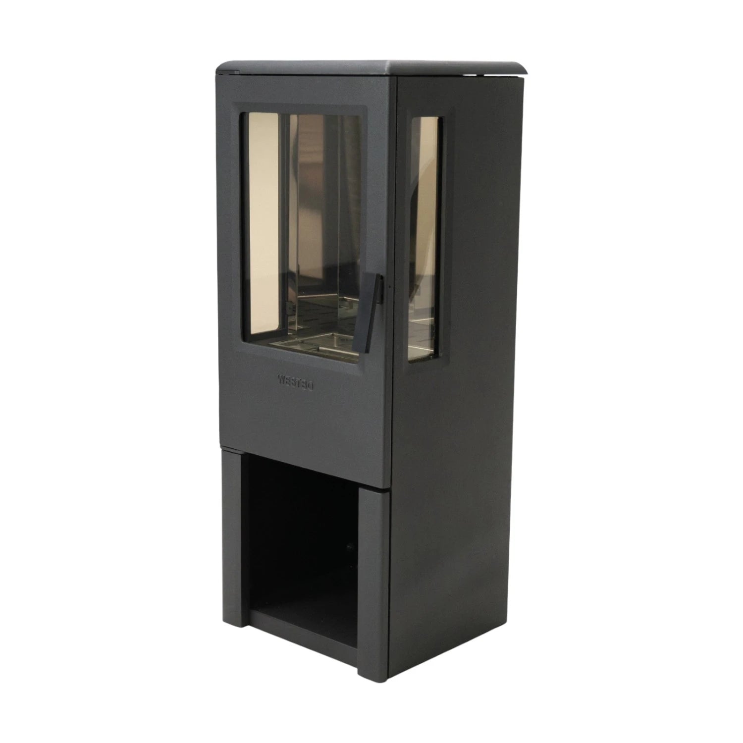 Nobel 90 - Black ethanol fireplace in Cast Iron
